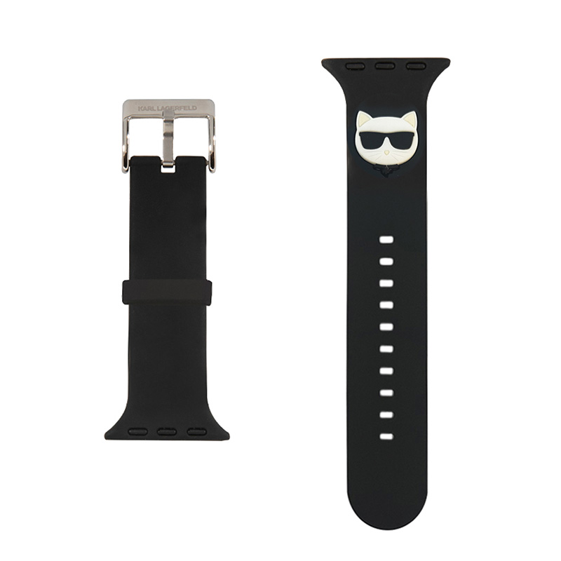 Karl Lagerfeld Silicone Choupette Head – Pasek do Apple Watch 42/44/45 mm (czarny)