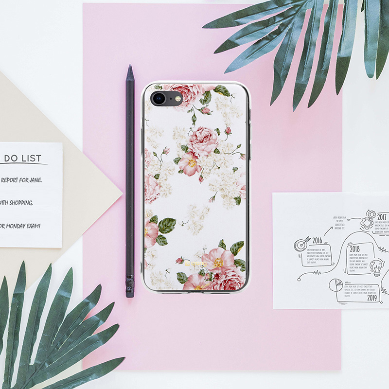 Crong Flower Case – Etui iPhone SE (2022/2020) / 8 / 7 (wzór 02)