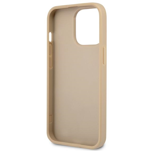 Guess Saffiano Triangle Logo Case – Etui iPhone 13 Pro (beżowy)