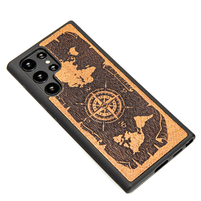 Bewood Róża Wiatrów Merbau - Etui do Samsung Galaxy S22 Ultra