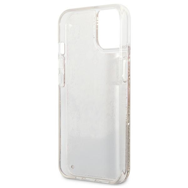 Guess Liquid Glitter Paisley - Etui iPhone 13 mini (złoty)