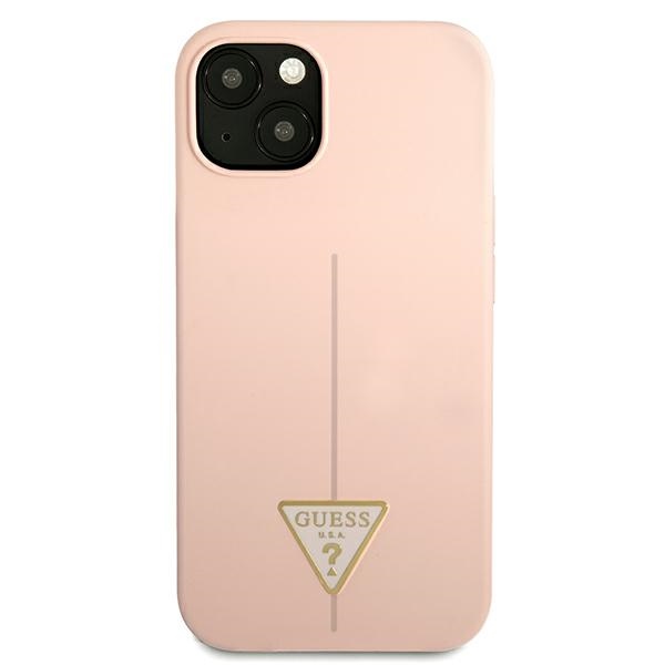 Guess Silicone Triangle Logo - Etui iPhone 13 Mini (różowy)