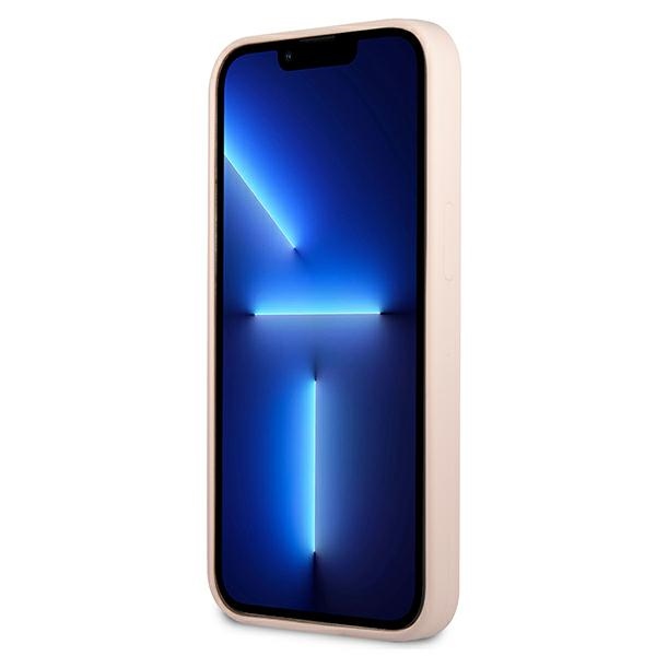Guess Silicone Triangle Logo - Etui iPhone 13 Mini (różowy)