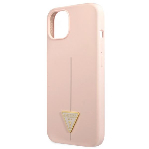 Guess Silicone Triangle Logo - Etui iPhone 13 Mini (różowy)