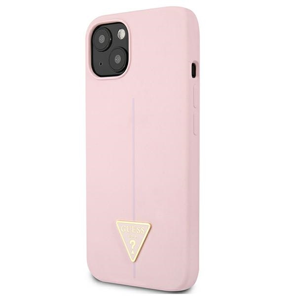 Guess Silicone Triangle Logo - Etui iPhone 13 Mini (liliowy)