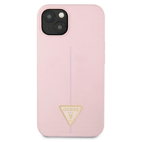 Guess Silicone Triangle Logo - Etui iPhone 13 Mini (liliowy)