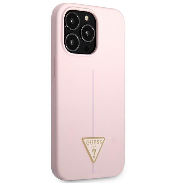 Guess Silicone Triangle Logo - Etui iPhone 13 Pro Max (liliowy)