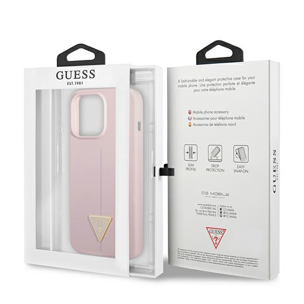 Guess Silicone Triangle Logo - Etui iPhone 13 Pro Max (liliowy)