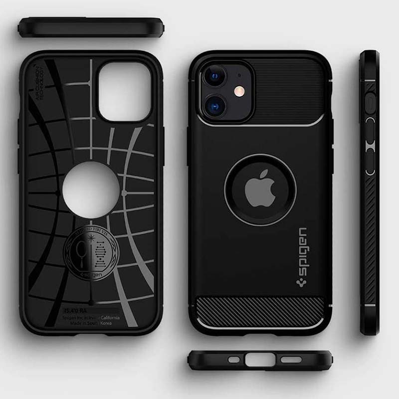 Spigen Rugged Armor - Etui do iPhone 12 / iPhone 12 Pro (Czarny)