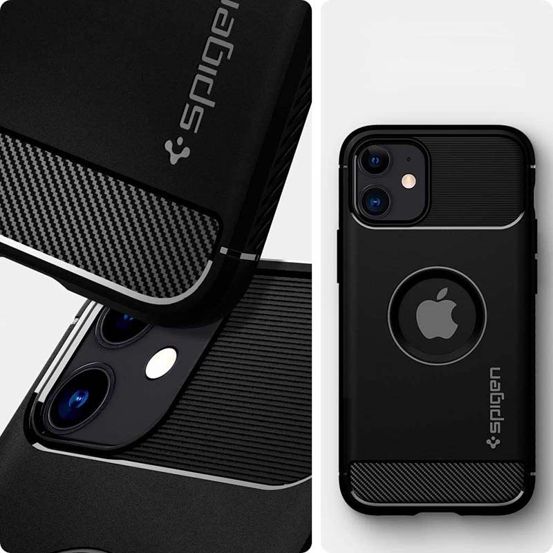 Spigen Rugged Armor - Etui do iPhone 12 / iPhone 12 Pro (Czarny)