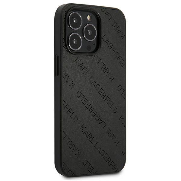 Karl Lagerfeld Perforated Allover - Etui iPhone 13 Pro Max (czarny)