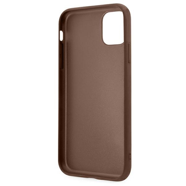 Guess 4G Metal Gold Logo – Etui iPhone 11 (brązowy)