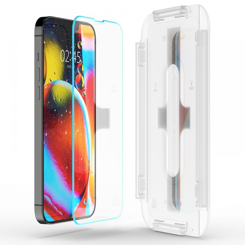 Spigen Glas.TR EZ Fit - Szkło hartowane do Apple iPhone 16e / iPhone 14 / iPhone 13 / iPhone 13 Pro