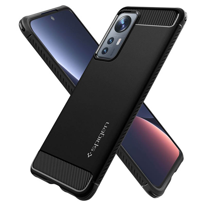 Spigen Rugged Armor - Etui do Xiaomi 12 / 12 X (Czarny)