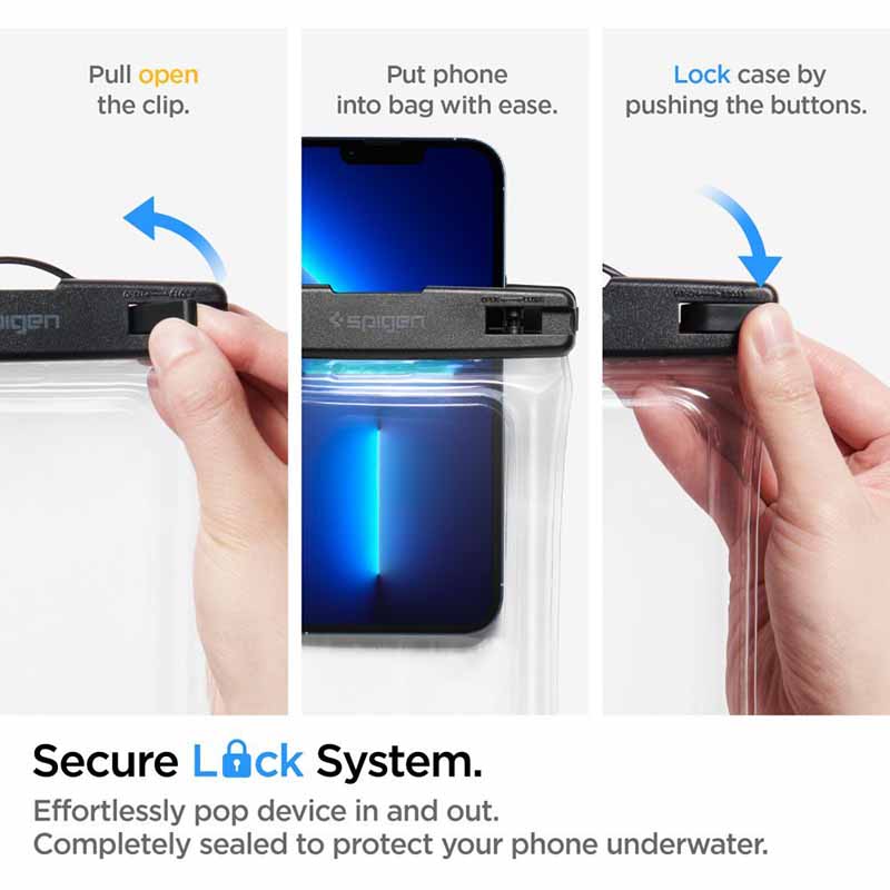 Spigen A610 Universal Waterproof Float Case - Etui do smartfonów do 6.9" (przezoczysty)