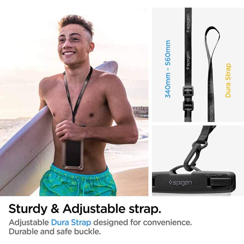 Spigen A610 Universal Waterproof Float Case - Etui do smartfonów do 6.9" (przezoczysty)