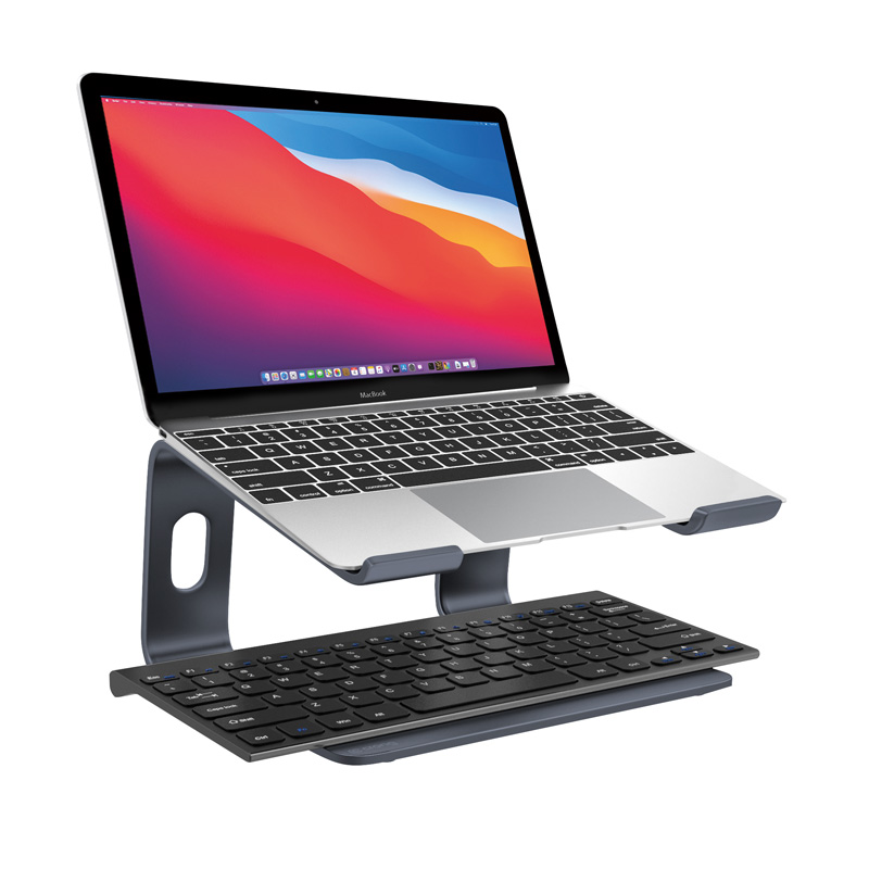 Crong AluBench – Aluminiowa podstawka do laptopa (grafitowy)