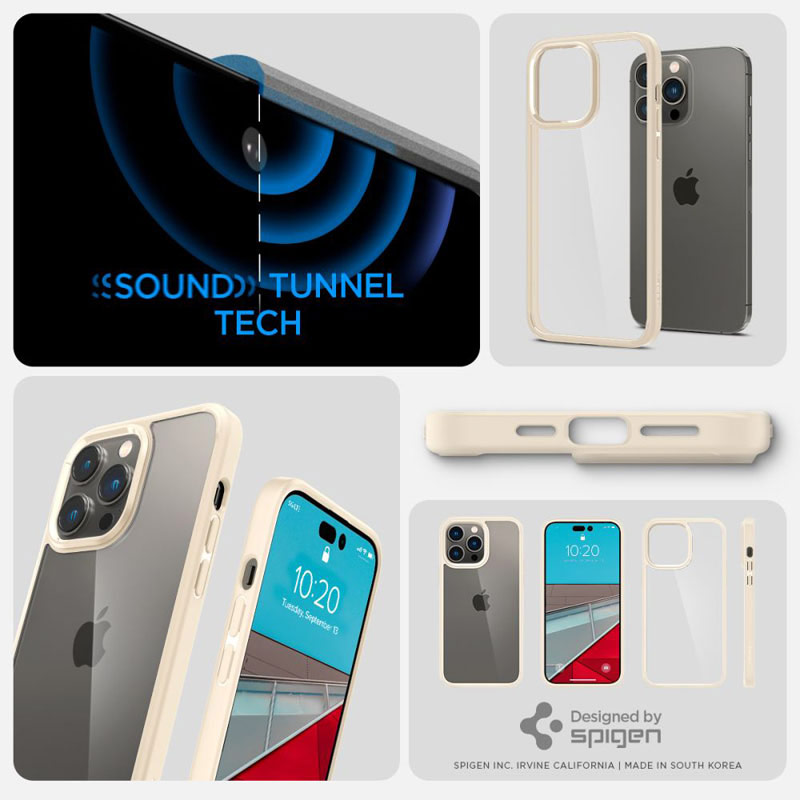 Spigen Ultra Hybrid - Etui do iPhone 14 Pro Max (Beżowy)