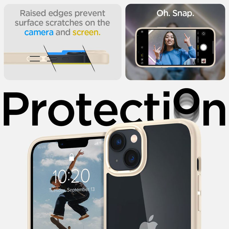 Spigen Ultra Hybrid -  Etui do iPhone 15 Plus / iPhone 14 Plus (Beżowy)
