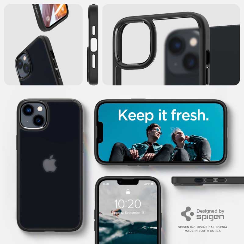 Spigen Ultra Hybrid Matte - Etui do iPhone 15 Plus / iPhone 14 Plus (Czarny matowy)