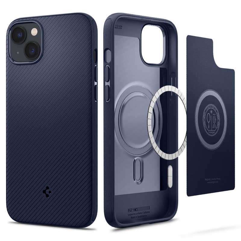 Spigen Mag Armor – Etui do iPhone 15 Plus / iPhone 14 Plus (Granatowy)