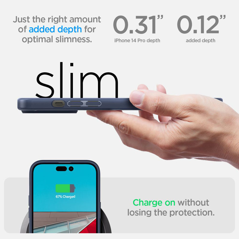 Spigen Ultra Hybrid -  Etui do iPhone 14 Pro (Granatowy)