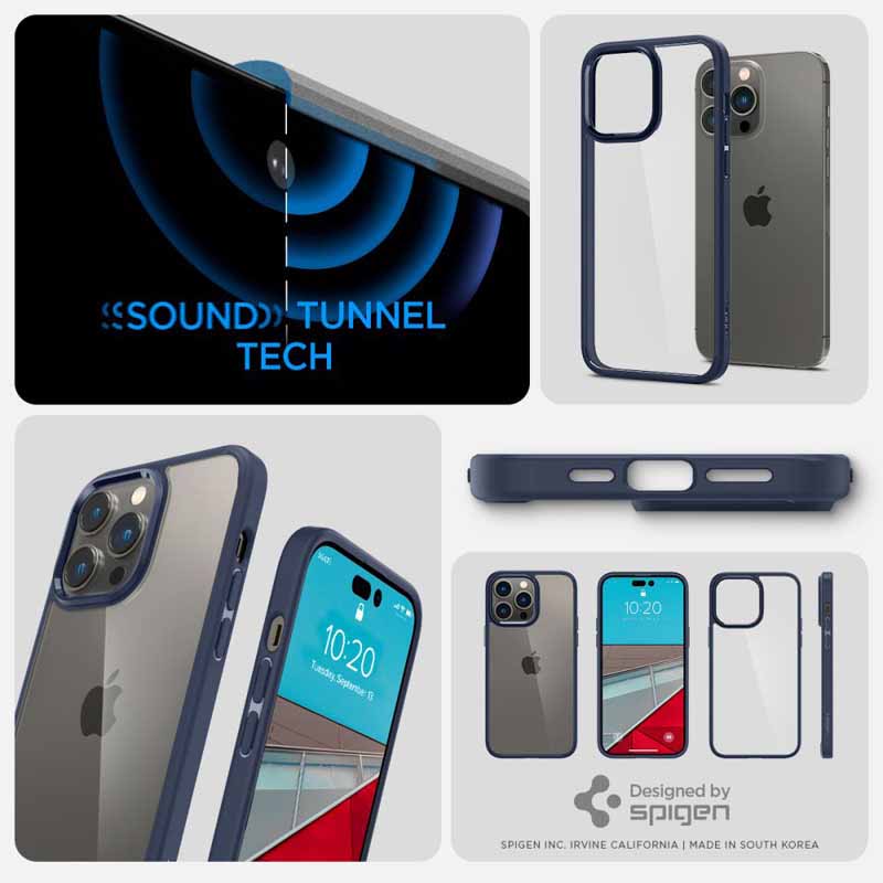 Spigen Ultra Hybrid -  Etui do iPhone 14 Pro (Granatowy)