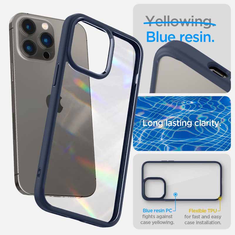 Spigen Ultra Hybrid -  Etui do iPhone 14 Pro (Granatowy)
