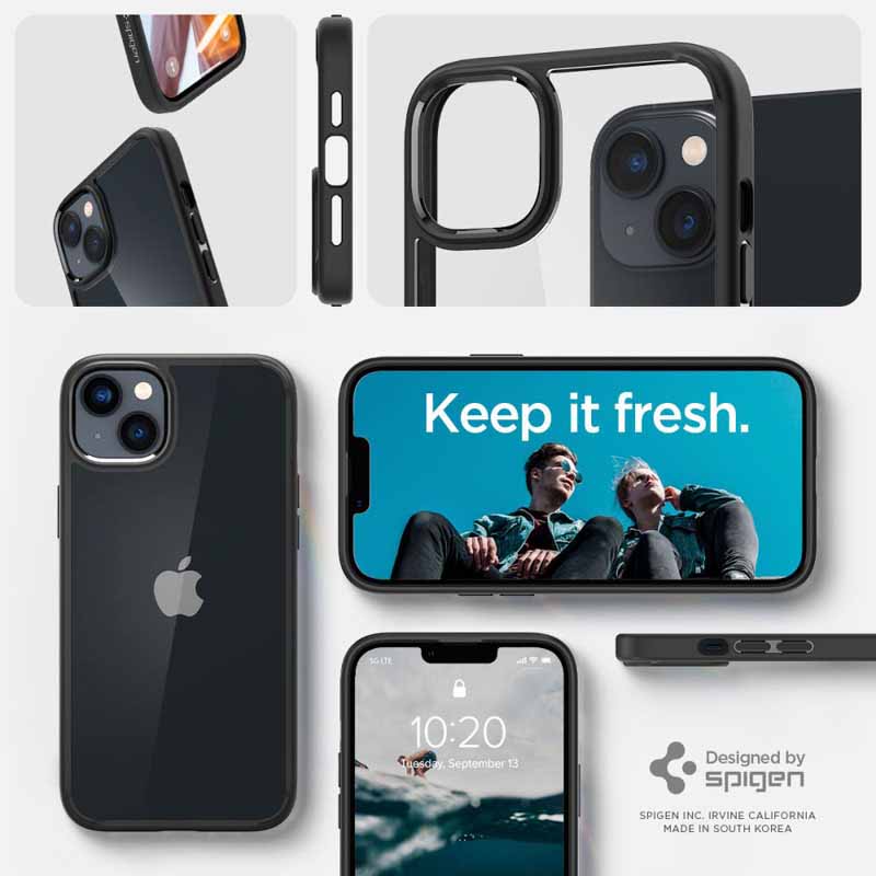 Spigen Ultra Hybrid -  Etui do iPhone 14  (Czarny)