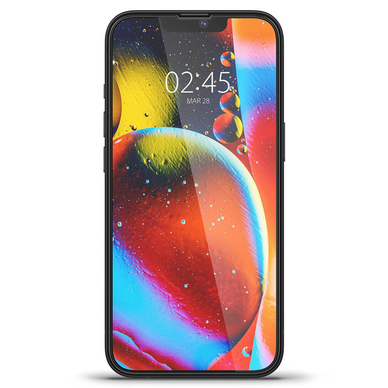 Spigen Glass FC - Szkło hartowane do iPhone 16e / iPhone 14 / iPhone 13 / iPhone 13 Pro (Czarna ramka)