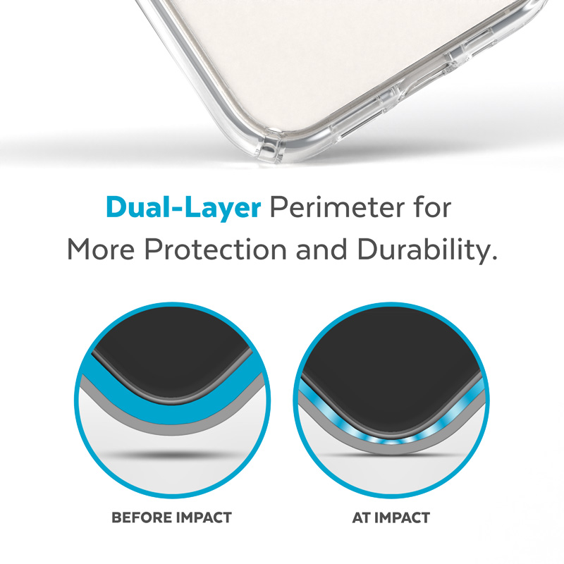Speck Presidio Perfect-Clear + MagSafe - Etui iPhone 14 / iPhone 13 z powłoką MICROBAN (Clear)