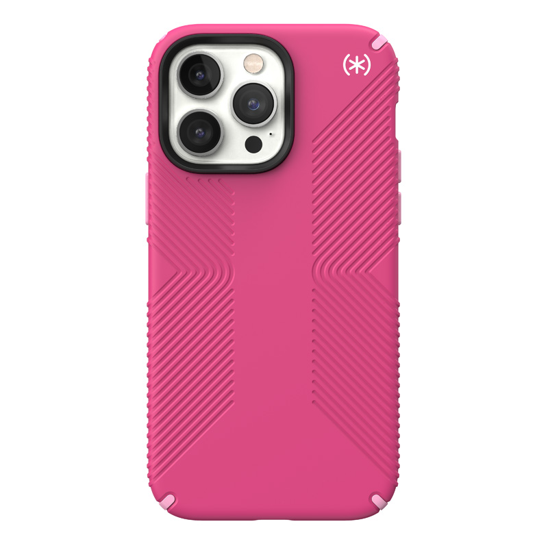 Speck Presidio2 Grip - Antypoślizgowe etui iPhone 14 Pro Max (Digitalpink / Blossompink / White)