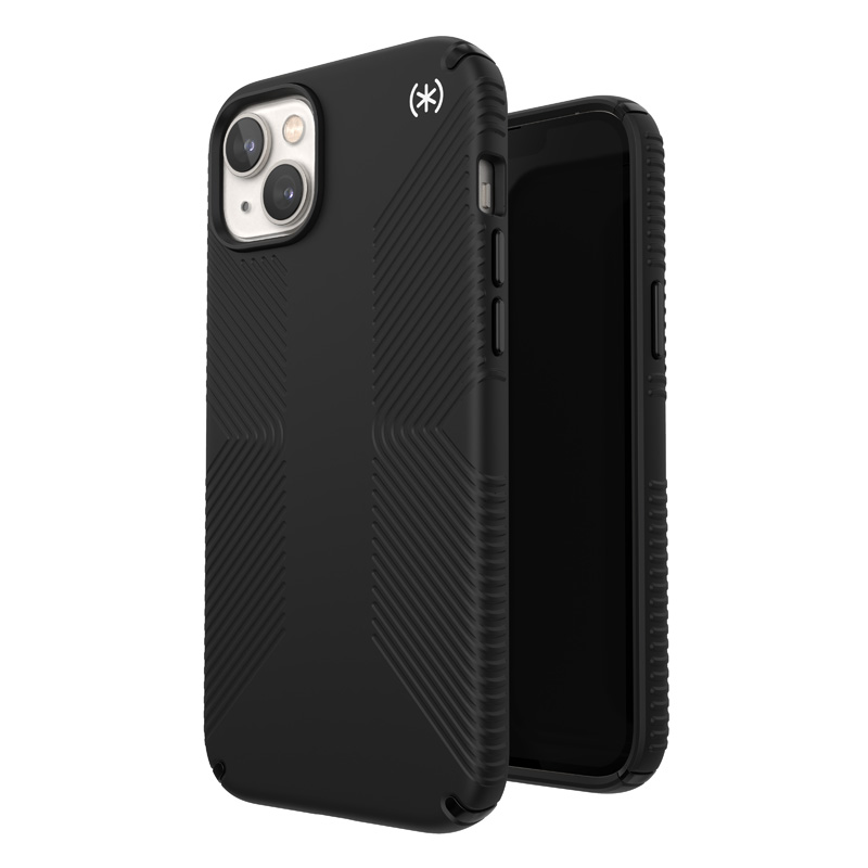 Speck Presidio2 Grip - Antypoślizgowe etui iPhone 15 Plus / 14 Plus (Black / Black / White)