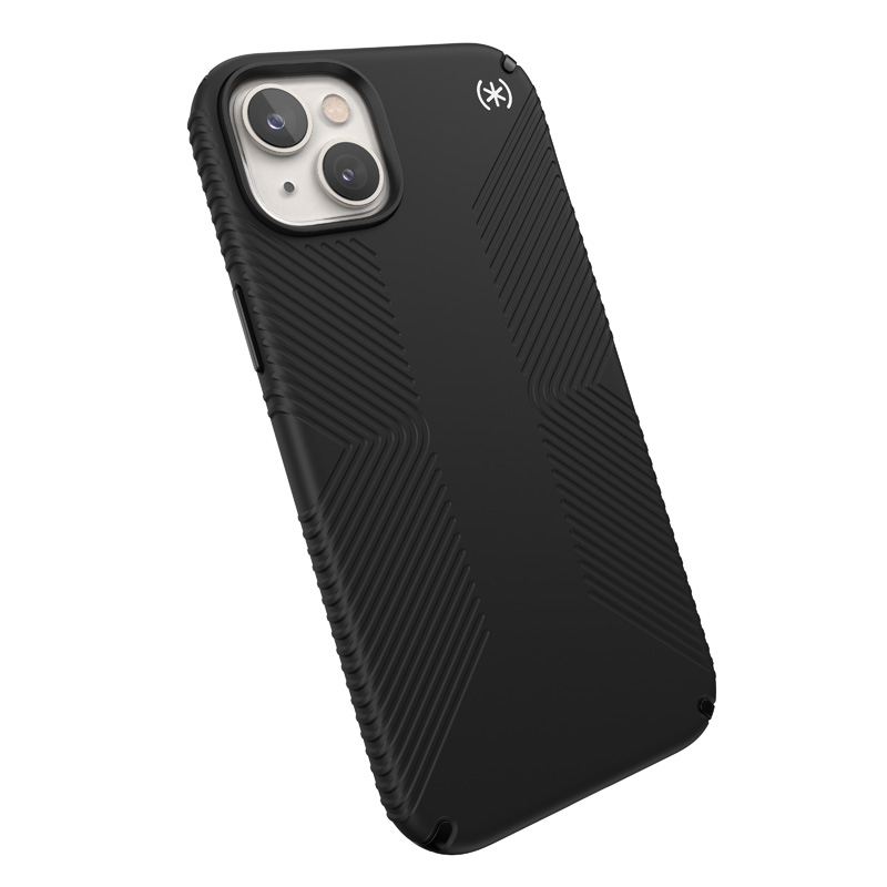 Speck Presidio2 Grip - Antypoślizgowe etui iPhone 15 Plus / 14 Plus (Black / Black / White)