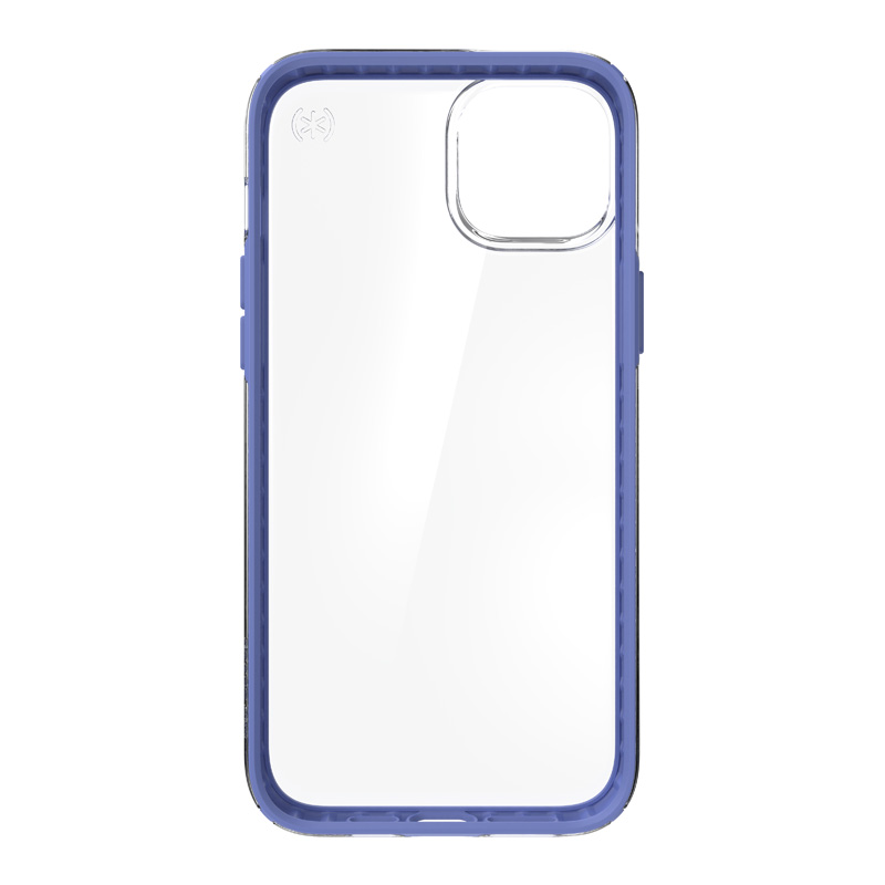Speck Presidio Perfect-Clear with Impact Geometry - Etui iPhone 15 Plus / 14 Plus z powłoką MICROBAN (Clear / Grounded Purple)