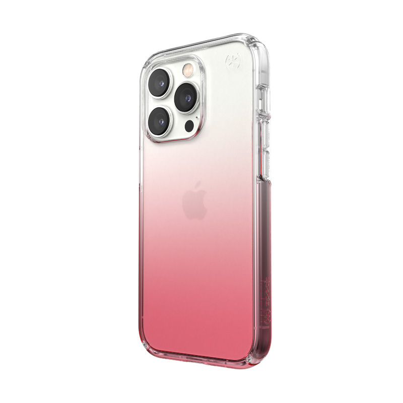Speck Presidio Perfect-Clear + Ombre - Etui iPhone 14 Pro z powłoką MICROBAN (Clear / Vintage Rose Fade)