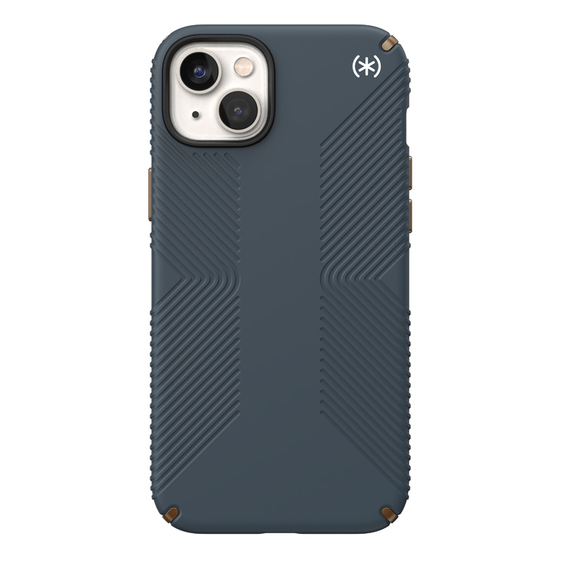 Speck Presidio2 Grip - Antypoślizgowe etui iPhone 15 Plus / 14 Plus (Charcoal / Cool Bronze / Slate)