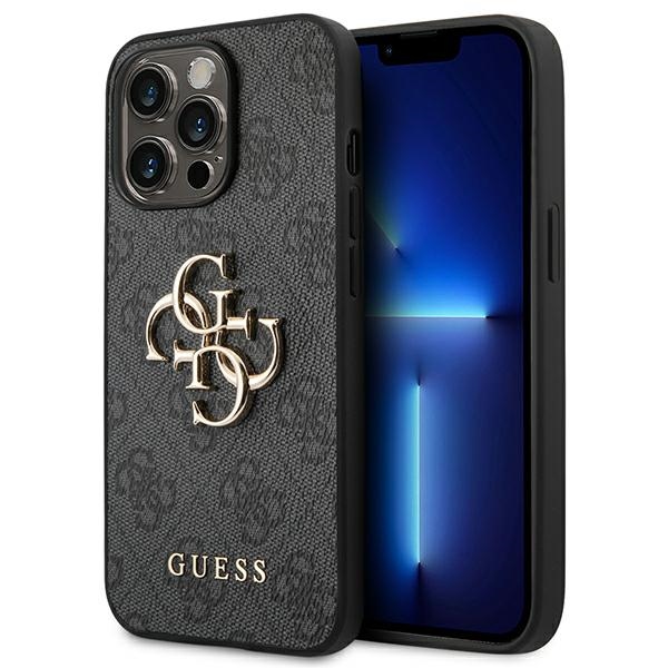 Guess 4G Big Metal Logo - Etui iPhone 14 Pro Max (szary)