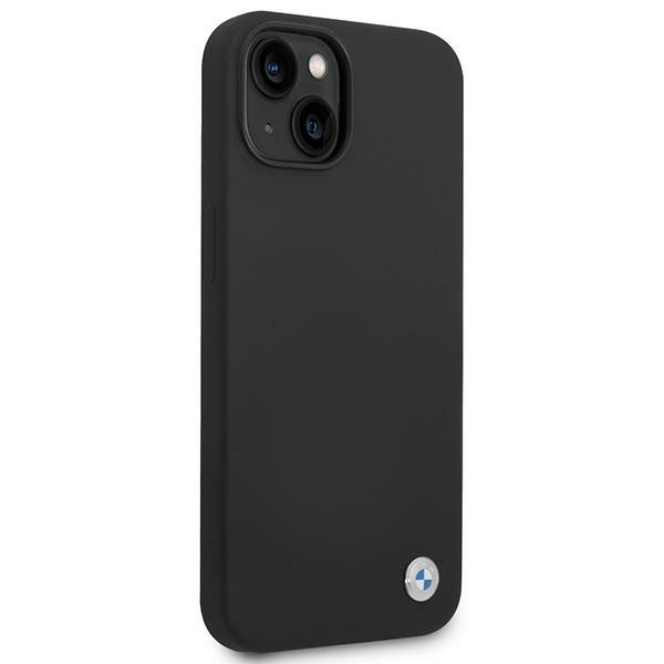BMW Liquid Silicone Case Metal Logo – Etui iPhone 14 (Czarny)