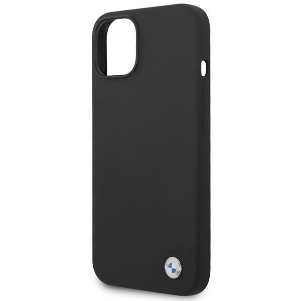 BMW Liquid Silicone Case Metal Logo – Etui iPhone 14 (Czarny)