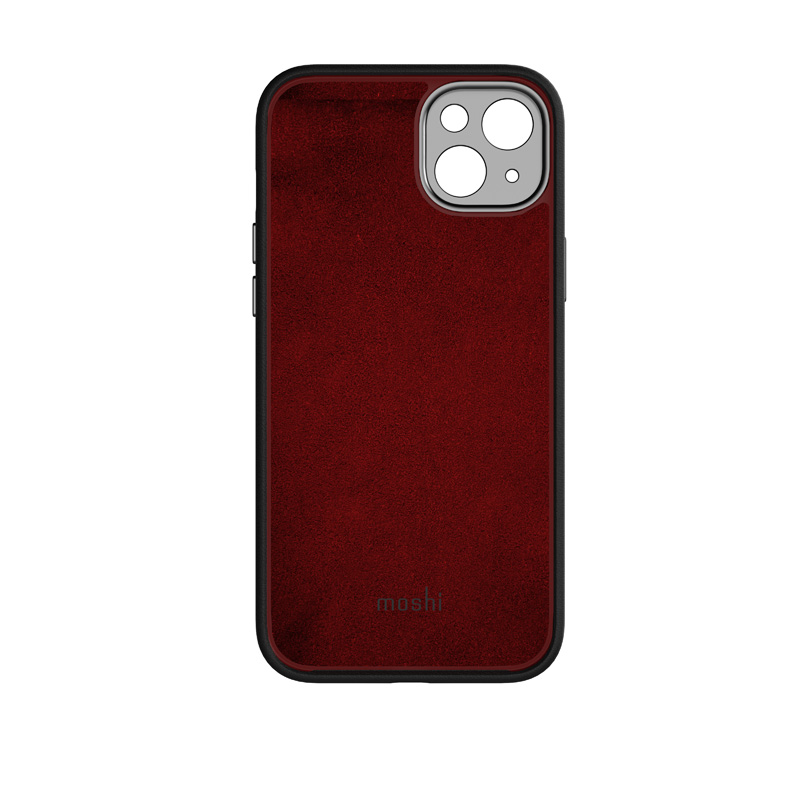 Moshi Napa Slim MagSafe - Skórzane etui iPhone 14 Plus (Midnight Black)
