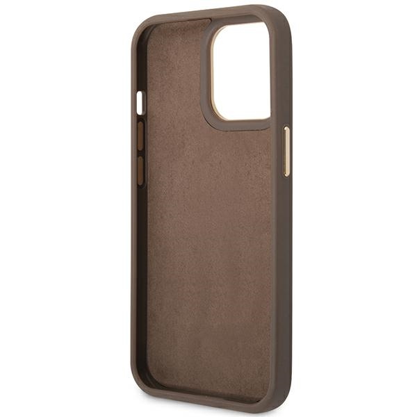 Guess 4G Metal Camera Outline Case – Etui iPhone 14 Pro Max (Brązowy)