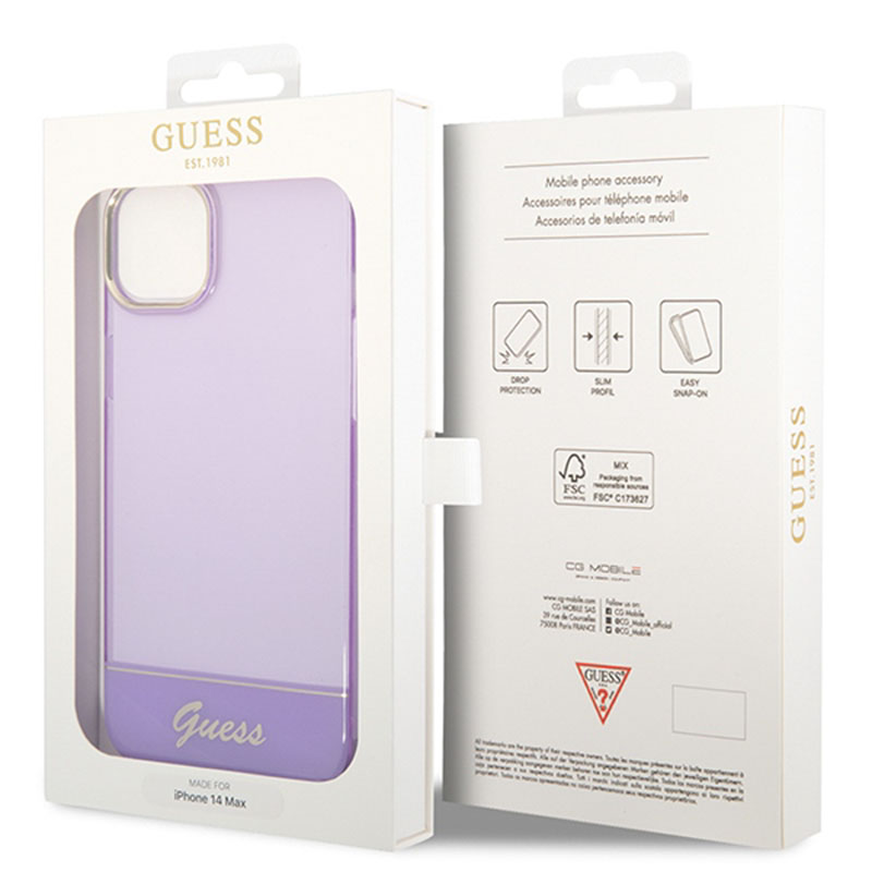 Guess Translucent - Etui iPhone 14 Plus (fioletowy)