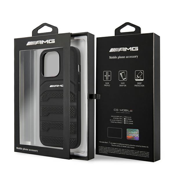 AMG Debossed Lines - Etui iPhone 14 Pro Max (czarny)