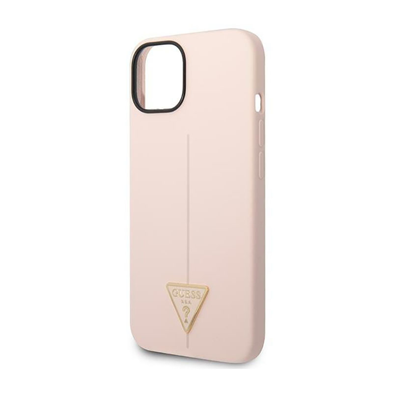 Guess Silicone Triangle Logo - Etui iPhone 14 (różowy)