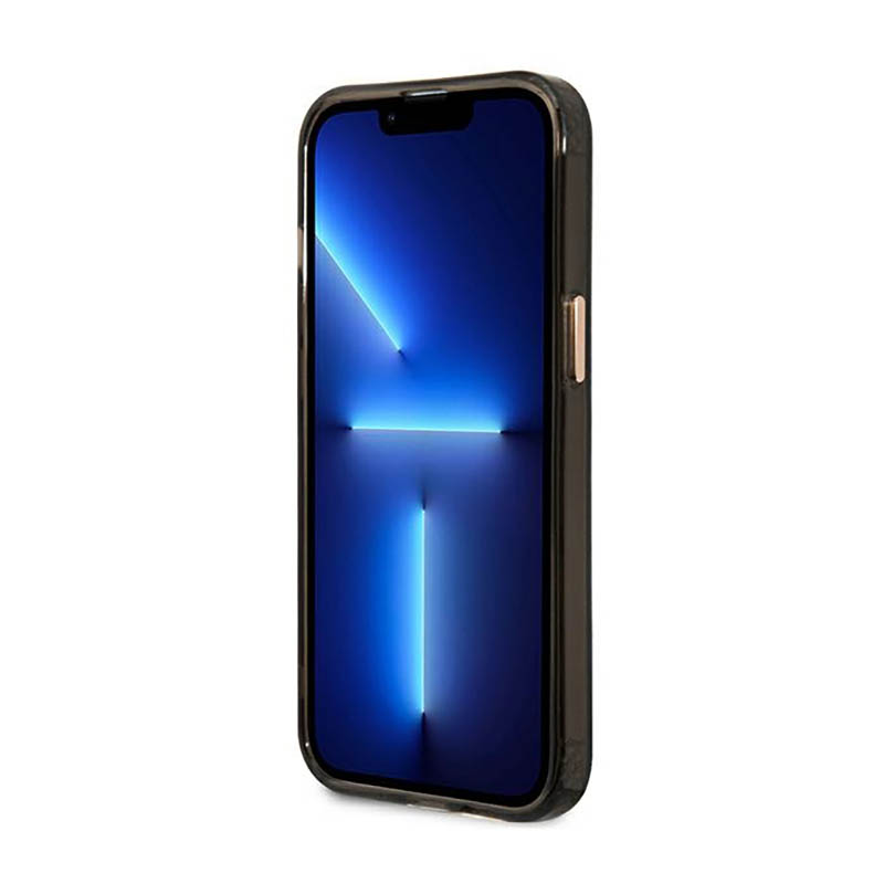 Guess Gold Outline Translucent MagSafe - Etui iPhone 13 Pro (czarny)