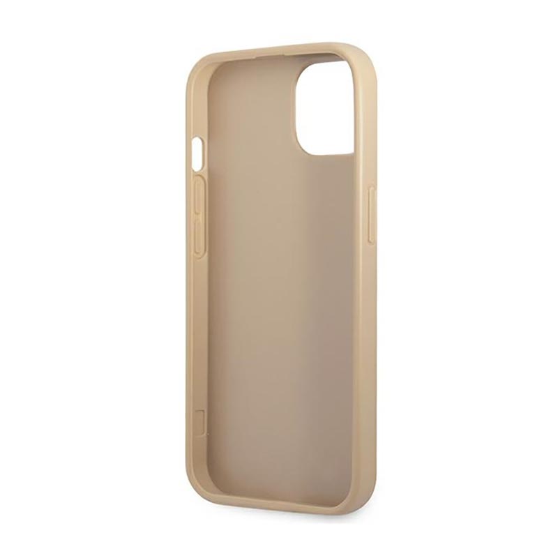 Guess Saffiano Triangle Logo Case – Etui iPhone 13 mini (beżowy)