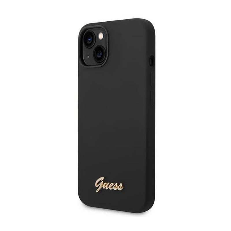Guess Silicone Vintage - Etui iPhone 14 (czarny)