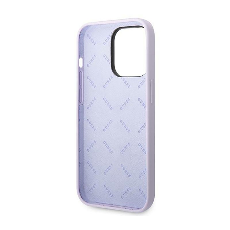 Guess Silicone Vintage - Etui iPhone 14 Pro Max (fioletowy)