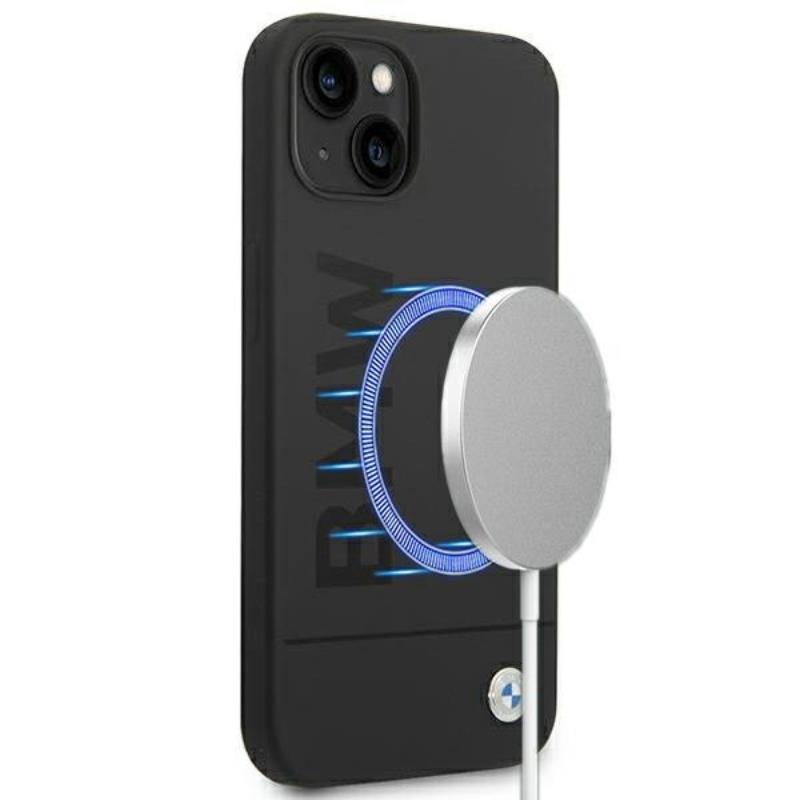 BMW Silicone Signature Logo MagSafe - Etui iPhone 14 Plus (czarny)
